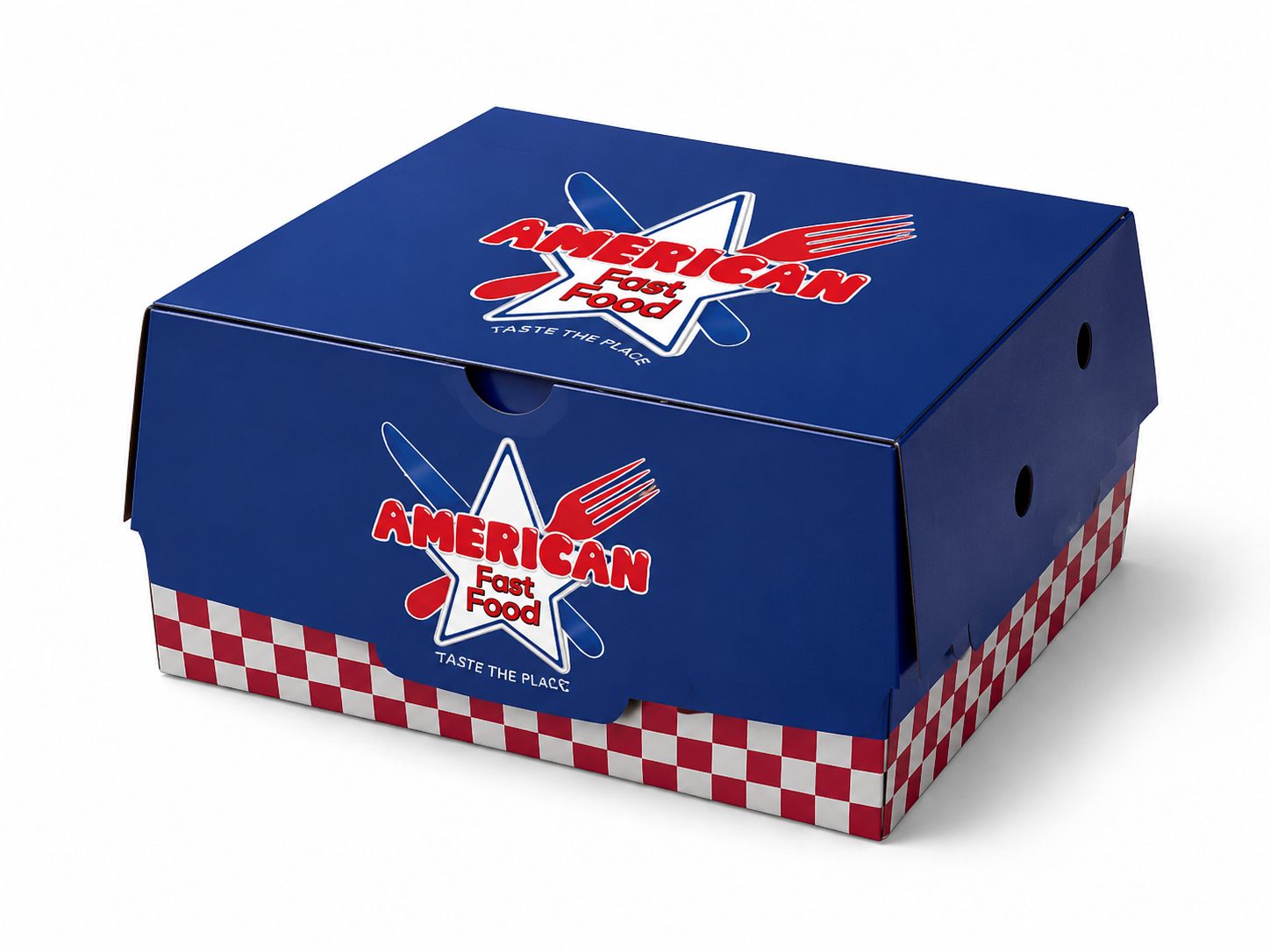 American Fast Food branded packaging